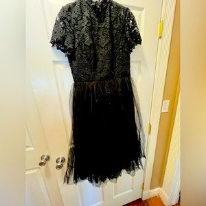 Black Lace and Tule Dress - Size 10